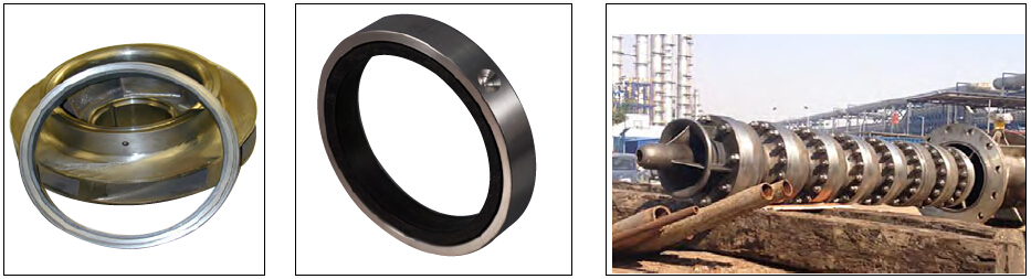 Anillo de Desgaste de Bomba Centrífuga Multietapas y Eje de Manga para DUPONT VESPEL